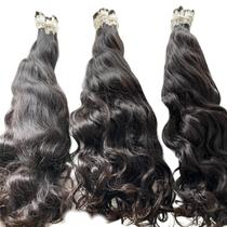 Cabelo Ondulado Limpo Peruano Humano Natural 50/55cm 50 gramas Alongamento Mega hair