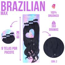 Cabelo Orgânico - Brazilian Plus / Max - 80cm / 360Gr - Super Star - Sem Brilho Excessivo