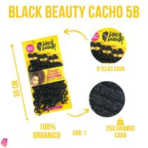 Cabelo Organico Cacheado Ondulado 65 Cm Black Beauty Cacho 5B- Sem Brilho Excessivo -