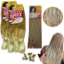 Cabelo P/ Gypsy Braid 2 Jumbo Super X 1 Nina Softex + Aneis