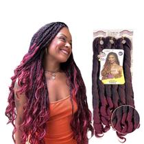 Cabelo P Tranças Ondulado French Curl Premium African 400Gr