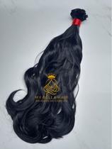 Cabelo para Mega Hair na Tela Humanizado Ondulado 70cm Natural Fibra Russa