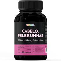 Cabelo, Pele e Unhas 60 Cápsulas Vitaease Suplemento Alimentar com Vitamina C, Zinco e Biotina