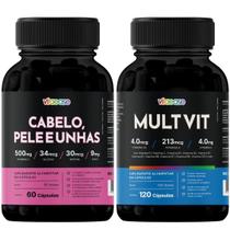 Cabelo, Pele e Unhas 60 Cápsulas Vitaease Suplemento Alimentar com Vitamina C, Zinco e Biotina