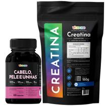 Cabelo, Pele e Unhas 60 Cápsulas Vitaease Suplemento Alimentar com Vitamina C, Zinco e Biotina