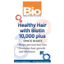 Cabelo saudável com biotina 60 cápsulas da Bio Nutrition Inc (pacote com 4)
