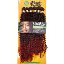 Cabelo Sintético Enterlace Preta Linda - Cor 70cm - Cor Preto/Marsala