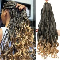 Cabelo sintético francês encaracolado, Conrora, 24 polegadas, 8 pacotes