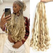 Cabelo sintético francês encaracolado, Conrora, 24 polegadas, 8 pacotes