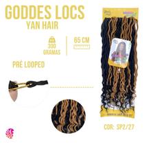 Cabelo Sintetico Goddess Locs - Dread Com Cachos - Facil Aplicação P/Crochet - Yan hair -