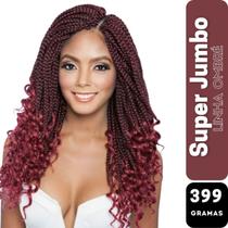 Cabelo Sintético Jumbo Ser Mulher 399 Gramas Cor T1B/118 Preto com Vermelho Cereja