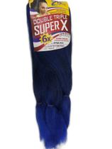 Cabelo sintético Jumbo Super X 6X 400g - T1B/Blue
