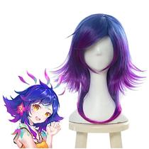 Cabelo sintético lol neeko cosplay perucas o curioso jogo camaleão peruca cosplay
