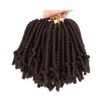 Cabelo Sintético Pré-Torcido Para Crochê, Estilo Bob Curto Spring Twist, 6 Polegadas, Tranças