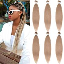 Cabelo trançado Ai Yuchen, loiro acinzentado pré-esticado, 26 polegadas Cabelo trançado Ai Yuchen, loiro acinzentado pré-esticado, 26 polegadas