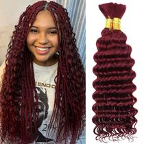 Cabelo trançado Anmanbeauty Burgundy Deep Wave 16cm 100g x2 Cabelo trançado Anmanbeauty Burgundy Deep Wave 16cm 100g x2