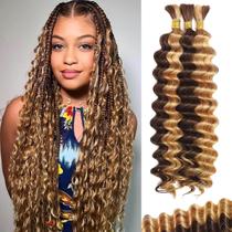 Cabelo trançado BIZVUS Deep Wave Boho Bulk Human Hair 110g Cabelo trançado BIZVUS Deep Wave Boho Bulk Human Hair 110g