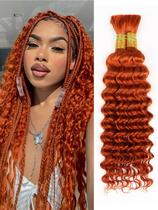 Cabelo trançado Clong Deep Wave Ginger Orange 18cm 100g