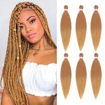 Cabelo trançado Dorsanee Honey Blonde, pré-esticado, 20 polegadas x 6 Cabelo trançado Dorsanee Honey Blonde, pré-esticado, 20 polegadas x 6