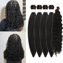 Cabelo trançado Gozill Cabelo boho pré-esticado para trançar