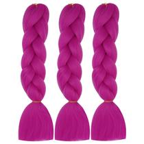 Cabelo trançado Herina Orchid Pink 60cm Jumbo Synthetic Fiber Cabelo trançado Herina Orchid Pink 60cm Jumbo Synthetic Fiber