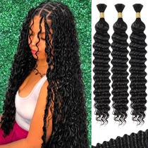 Cabelo trançado humano AKONSOUL Boho Braids 110 g 18 polegadas 12 A 3 pacotes