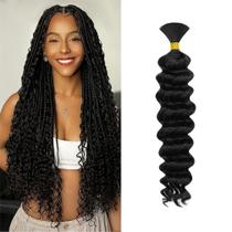 Cabelo trançado humano Jilbo Deep Wave 10cm 40g 1 pacote