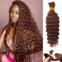 Cabelo trançado humano LOLLY HAIR 12A 30 Auburn Brown 16in