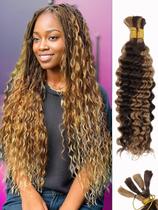 Cabelo trançado humano LOLLY HAIR 12A P4/27 Ombre 16 polegadas 100g x2