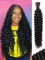 Cabelo trançado humano LOLLY HAIR Deep Water Wave 100g 50cm