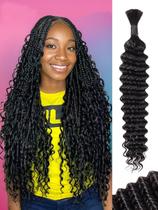 Cabelo trançado humano LOLLY HAIR Deep Water Wave 50g 40cm