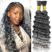 Cabelo trançado humano TzReisXu Deep Water Wave 24 polegadas 160g Cabelo trançado humano TzReisXu Deep Water Wave 24 polegadas 160g