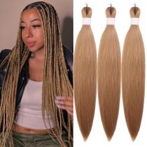 Cabelo trançado Leticia Light Honey Blonde pré-esticado 26"