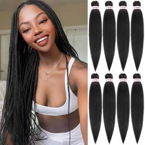 Cabelo trançado pré-esticado, atraente, 18 polegadas, 8 pacotes Cabelo trançado pré-esticado, atraente, 18 polegadas, 8 pacotes