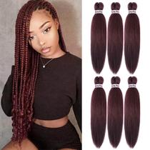 Cabelo trançado pré-esticado Liang Dian 22 polegadas, 6 pacotes, 99J