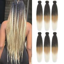 Cabelo trançado pré-esticado Liang Dian 22 polegadas, 6 pacotes