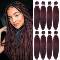 Cabelo trançado pré-esticado Liang Dian 70 cm, 8 pacotes sintéticos Cabelo trançado pré-esticado Liang Dian 70 cm, 8 pacotes sintéticos