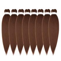 Cabelo trançado pré-esticado Ubeleco Auburn Brown 14 polegadas