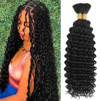 Cabelo trançado SinBounboun Curly Deep Wave 100% cabelo humano