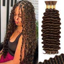 Cabelo trançado Temlux Deep Wave Boho Bulk Human Hair 110g