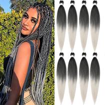 Cabelo trançado Ubeleco, textura de yaki pré-esticada, 90 cm, 8 pacotes