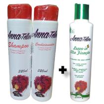 Cabelos Crespos e Cacheados Shampoo Condicionador e Leave-in - Anna Teles