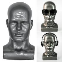 Cabeza de Maniquí Profesional Masculina FanLin en Gris Claro para Exhibición Cabeza de Maniquí Profesional Masculina FanLin en Gris Claro para Exhibición