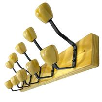 Cabide 5 ganchos reto com ganchos duplos para parede ou porta. Cabide 5 ganchos reto com ganchos duplos para parede ou porta.