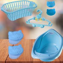 Cabide 6 pç bebe banheira 22 l cesto telado de roupa lixeira Cabide 6 pç bebe banheira 22 l cesto telado de roupa lixeira