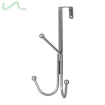 Cabide Aço 3 Ganchos Encaixe Porta Pendurar Toalhas Roupas