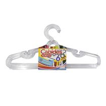 Cabide Acrílico Transparente Kit 6 Cristal Resistente Adulto