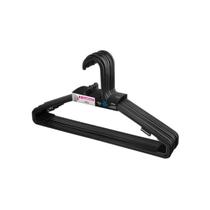 Cabide Adulto 10 Peças Preto 68CJ
