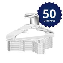 Cabide Adulto Acrílico Transparente Kit 50 30 20 10 Unidades Cabides Reforçado Organizar Roupas