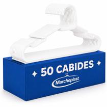 Cabide Adulto Branco Organizador Roupa Kit 50 unidades Cabide Adulto Branco Organizador Roupa Kit 50 unidades